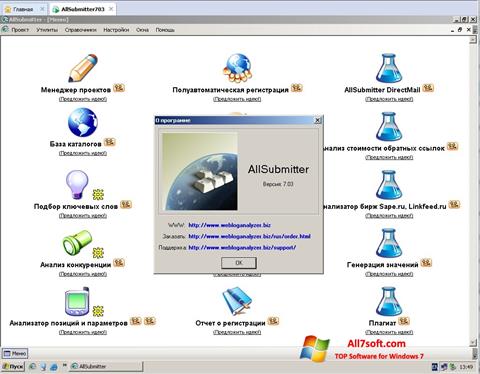 Snimak zaslona AllSubmitter Windows 7