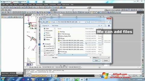 Snimak zaslona nanoCAD Windows 7