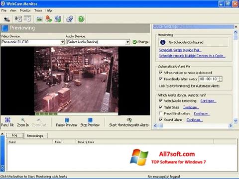 Snimak zaslona WebCam Monitor Windows 7
