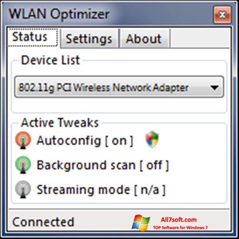Snimak zaslona WLAN Optimizer Windows 7