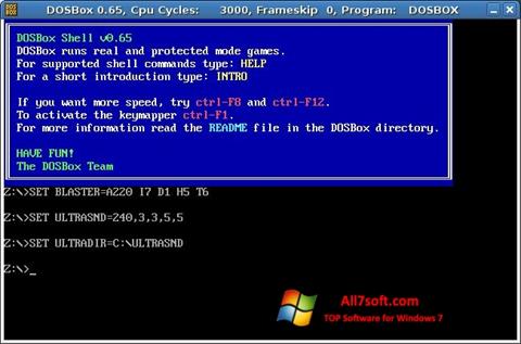 Snimak zaslona DOSBox Windows 7