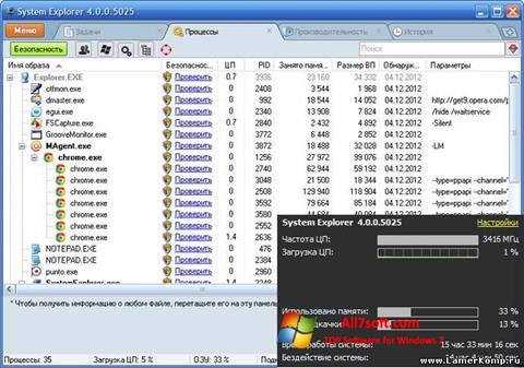 Snimak zaslona System Explorer Windows 7
