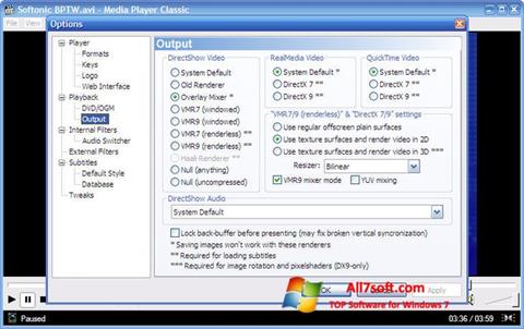 Snimak zaslona Media Player Classic Windows 7