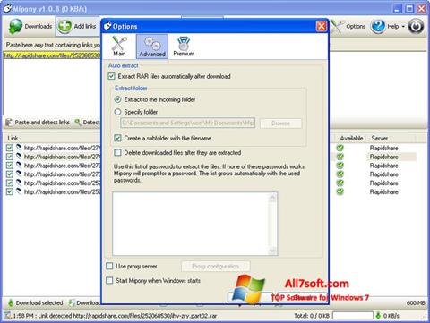 Snimak zaslona Mipony Windows 7
