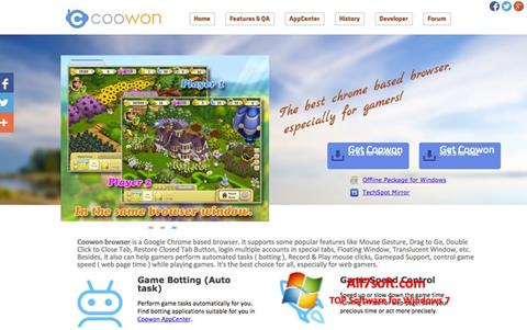 Snimak zaslona Coowon Browser Windows 7