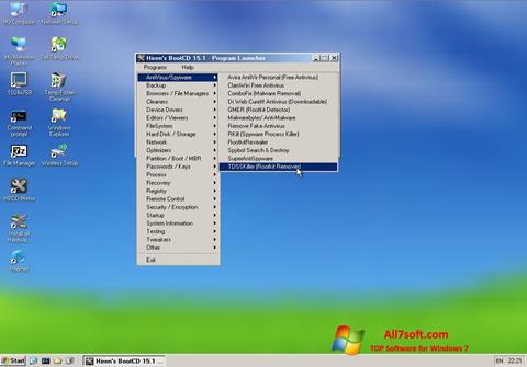 Snimak zaslona Hirens Boot CD Windows 7
