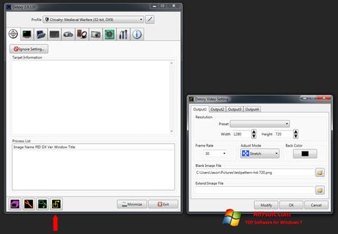 Snimak zaslona Dxtory Windows 7