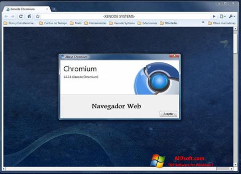 Snimak zaslona Chromium Windows 7