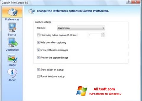 Snimak zaslona Gadwin PrintScreen Windows 7