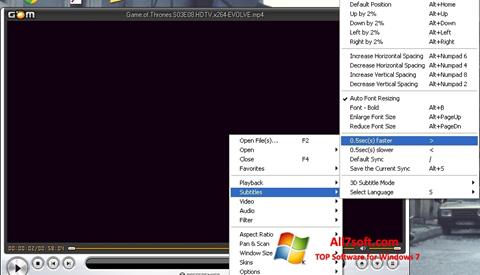 Snimak zaslona GOM Player Windows 7