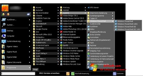 Snimak zaslona Start Menu X Windows 7