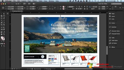 Snimak zaslona Adobe InDesign Windows 7
