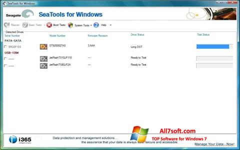 Snimak zaslona Seagate SeaTools Windows 7