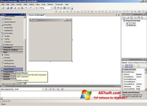 Snimak zaslona Microsoft Visual Studio Express Windows 7