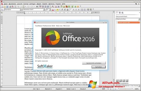 Snimak zaslona SoftMaker Office Windows 7