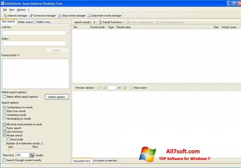 Snimak zaslona SearchInform Windows 7