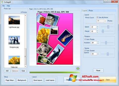 Snimak zaslona CollageIt Windows 7