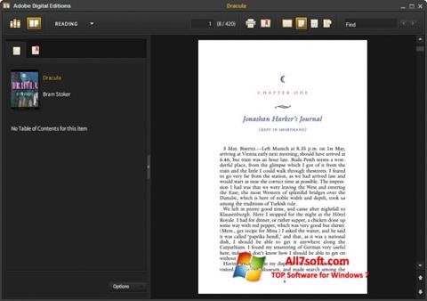 Snimak zaslona Adobe Digital Editions Windows 7