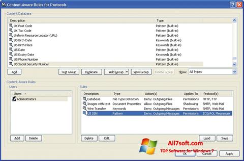 Snimak zaslona DeviceLock Windows 7