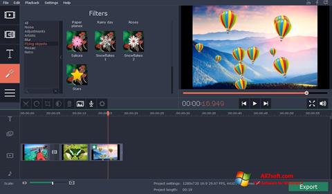 Snimak zaslona Movavi Video Suite Windows 7