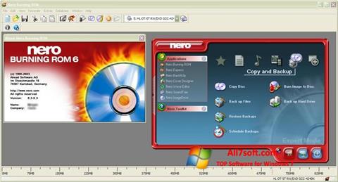 Snimak zaslona Nero Burning ROM Windows 7