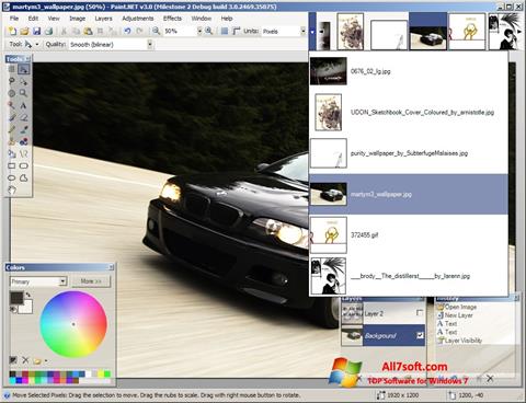 Snimak zaslona Paint.NET Windows 7