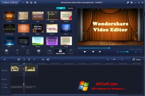 Snimak zaslona Wondershare Video Editor Windows 7