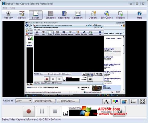 Snimak zaslona Debut Video Capture Windows 7