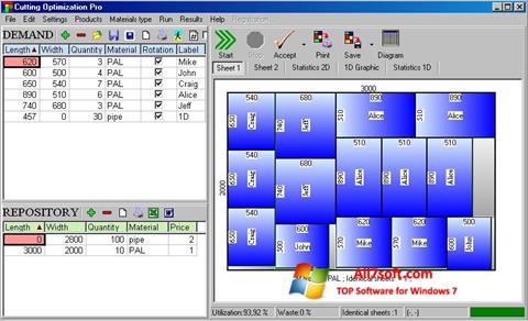 Snimak zaslona Cutting Windows 7