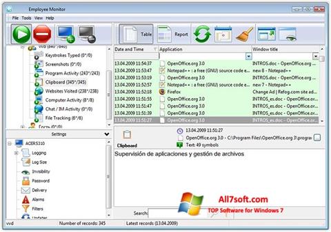 Snimak zaslona Keylogger Windows 7