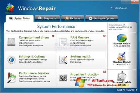 Snimak zaslona Windows Repair Windows 7