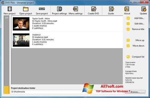 Snimak zaslona DVD Flick Windows 7