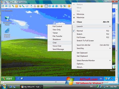 Snimak zaslona Radmin Windows 7