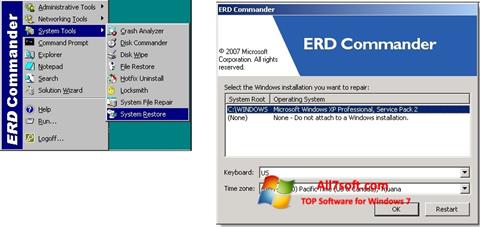 Snimak zaslona ERD Commander Windows 7