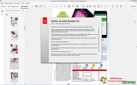 Snimak zaslona Adobe Acrobat Reader DC Windows 7