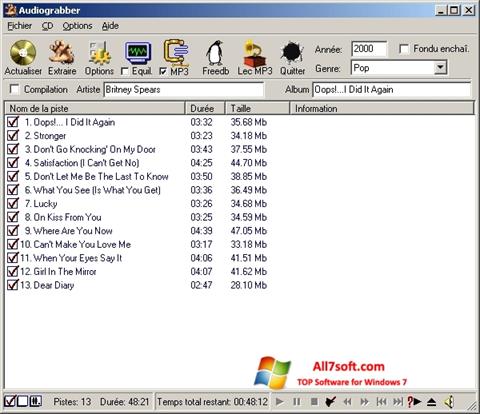 Snimak zaslona Audiograbber Windows 7