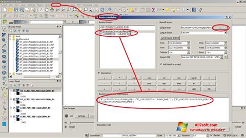 Snimak zaslona QGIS Windows 7