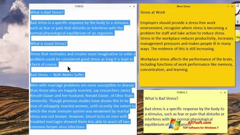 Snimak zaslona Simple Sticky Notes Windows 7