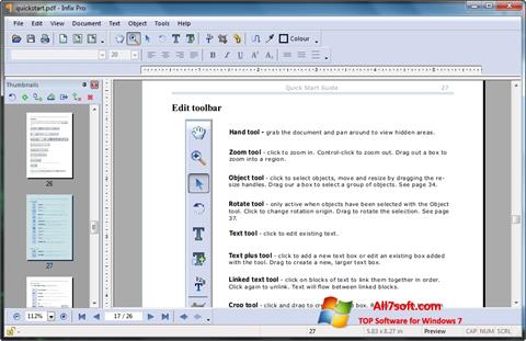 Snimak zaslona Infix PDF Editor Windows 7