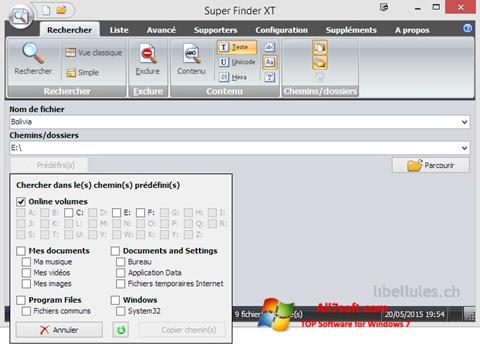 Snimak zaslona Super Finder XT Windows 7