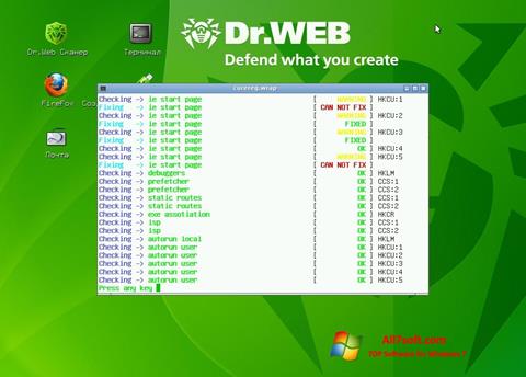 Snimak zaslona Dr.Web LiveCD Windows 7