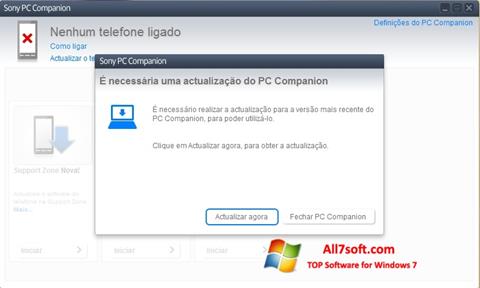 Snimak zaslona Sony PC Companion Windows 7