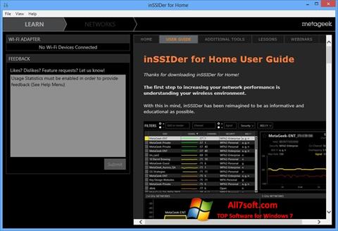 Snimak zaslona InSSIDer Windows 7