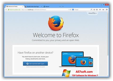 Snimak zaslona Mozilla Firefox Offline Installer Windows 7