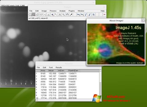 Snimak zaslona ImageJ Windows 7