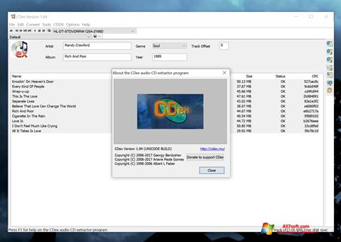Snimak zaslona CDex Windows 7