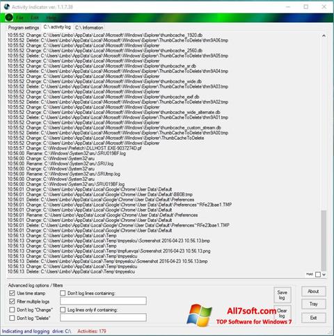 Snimak zaslona Drive Space Indicator Windows 7