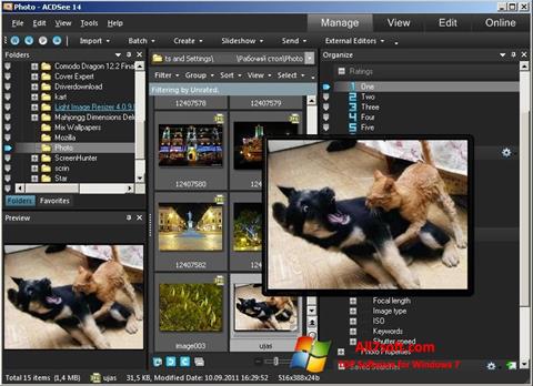 Snimak zaslona ACDSee Photo Manager Windows 7