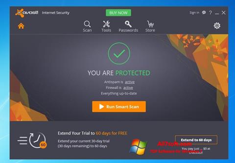 Snimak zaslona Avast Internet Security Windows 7
