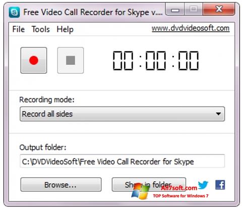 Snimak zaslona Free Video Call Recorder for Skype Windows 7